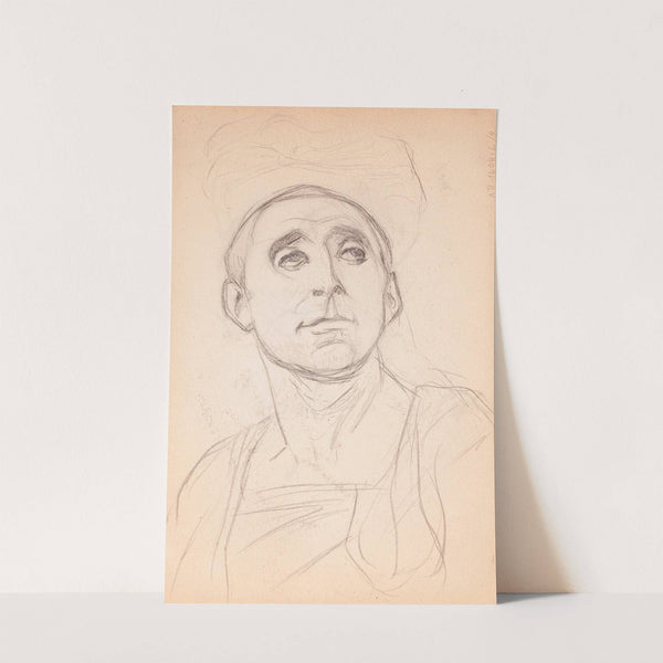 Miehen pää, luonnos by Magnus Enckell