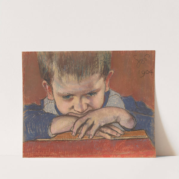 Mietek Leaning on Hands (1904) by Stanisław Wyspiański