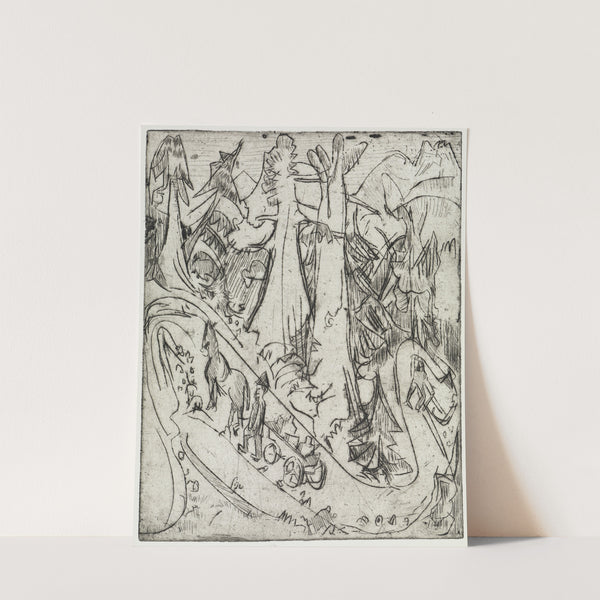 Milchwagen auf dem Bergweg (1919) by Ernst Ludwig Kirchner