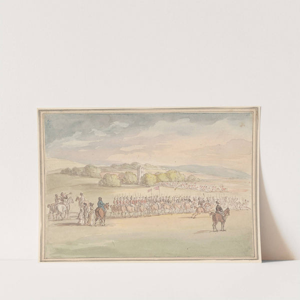 Military review by Thomas Rowlandson