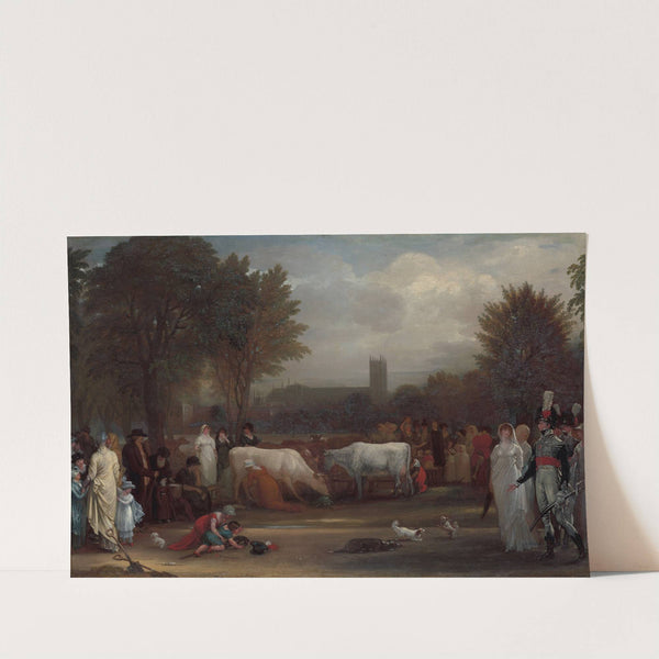 Milkmaids in St. James’s Park, Westminster Abbey Beyond (ca. 1801) by Benjamin West