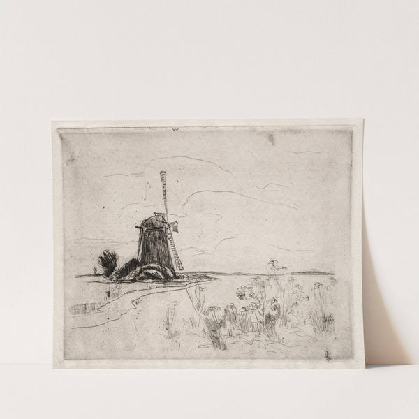 Mill and Weeds, Holland (1884–89) by John Henry Twachtman