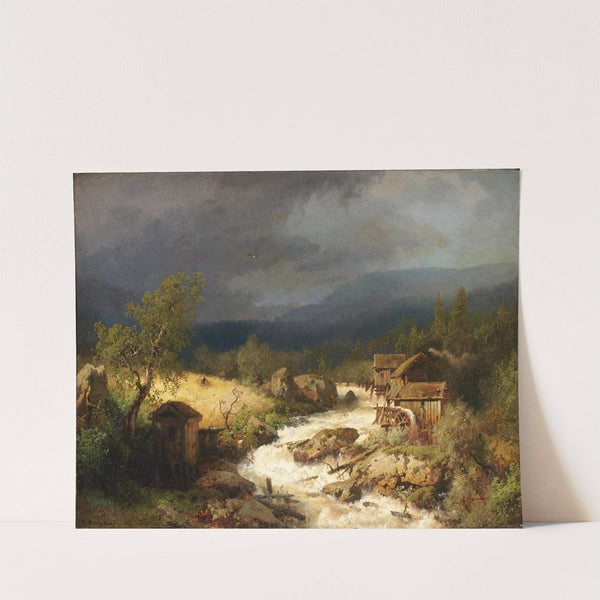 Mill on a Torrent by Hermann Ottomar Herzog