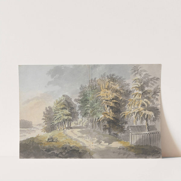 Miller Lane & Trees by River by James Miller