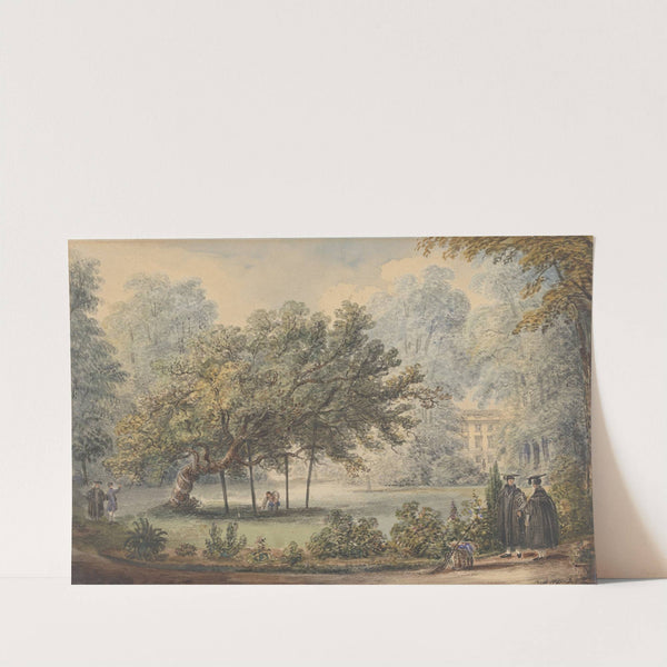 Milton’s Mulberry Tree, Christ’s College Gardens, Cambridge by Richard Banks Harraden