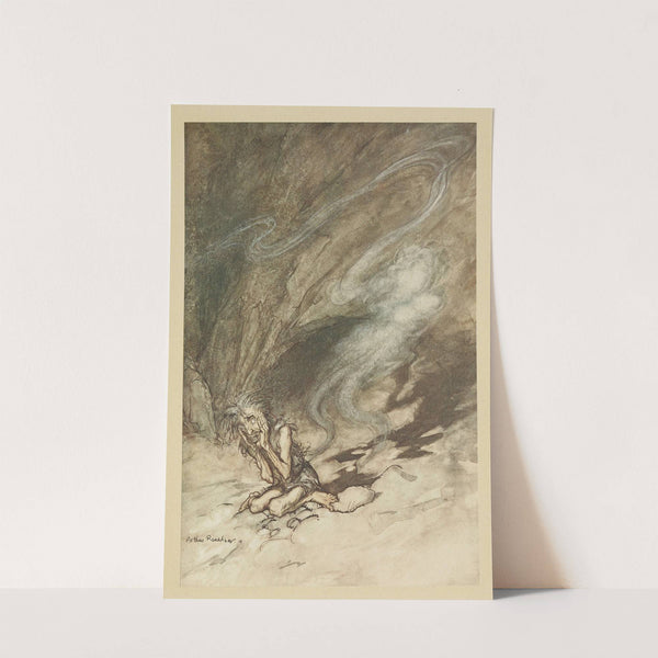 Mime writhes under the lashes he receives (1910) by Arthur Rackham