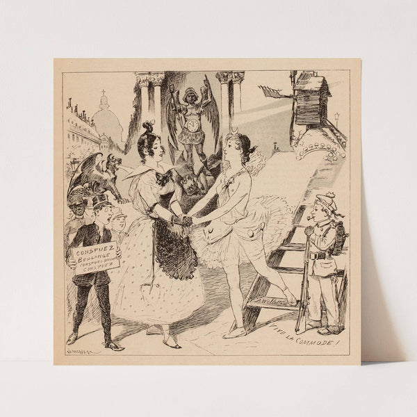 Mimi Pinson et Pierrette s’aimeront toujours comme deux sœurs by Adolphe Léon Willette