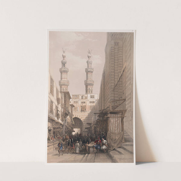 Minarets and grand entrance of the Metwaleys at Cairo. (1846-1849) by David Roberts