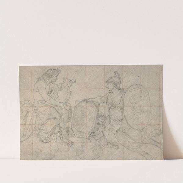 Minerva Presenting Two Portraits to Apollo by Eustache Le Sueur