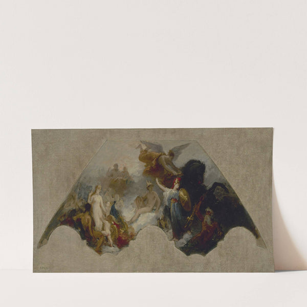 Minerve combattant la Force brutale devant l’Olympe réuni. (1872) by Isidore Pils