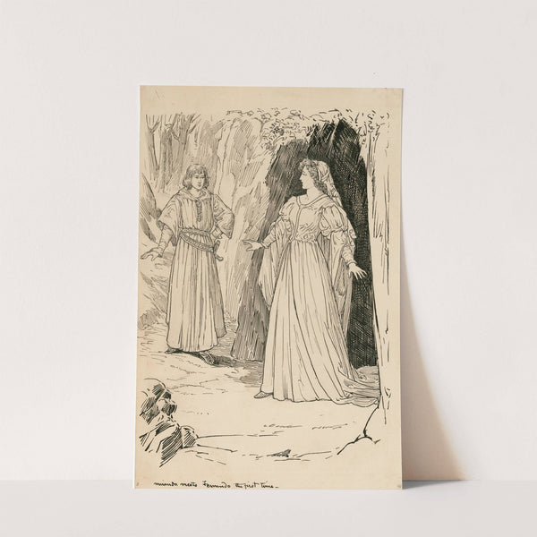 Miranda meets Fernando the first time (1917-1918) by Louis Rhead