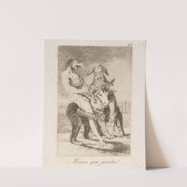 Miren que grabes! (Look how solemn they are!) (1796-1797) by Francisco de Goya
