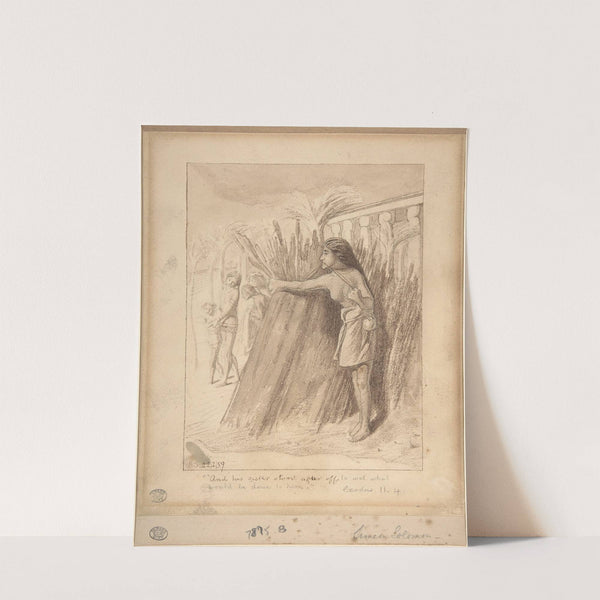 Miriam Watching the Finding of Moses in the Bulrushes February 22 by Simeon Solomon