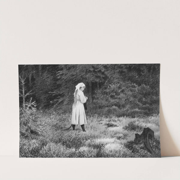 Mischievous wood nymph by Theodor Kittelsen