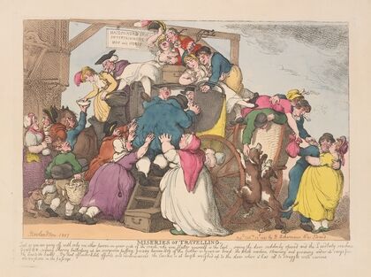 Miseries of travelling; Just as you are going off with only . . . (1807)