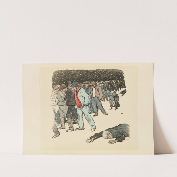 Misery in the snow (1912) by Théophile Alexandre Steinlen