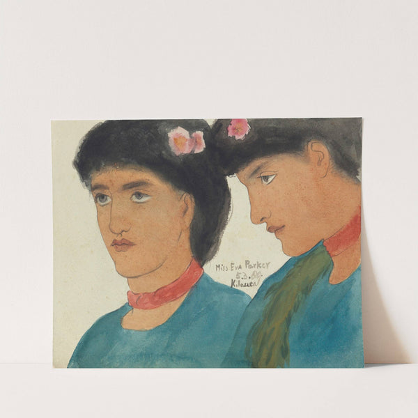 Miss Eva Parker, Kilauea, Hawaiian Islands by Edward Clifford