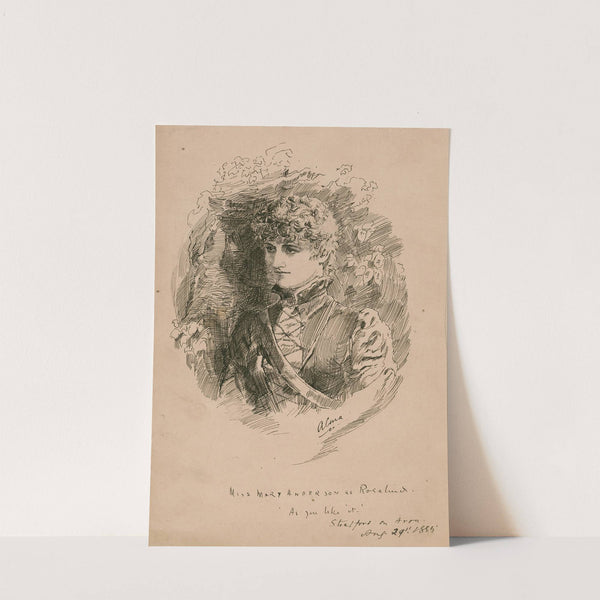 Miss Mary Anderson as Rosalind, As you like it, Stratford-on-Avon, August 29, 1885 (1885) by Alma