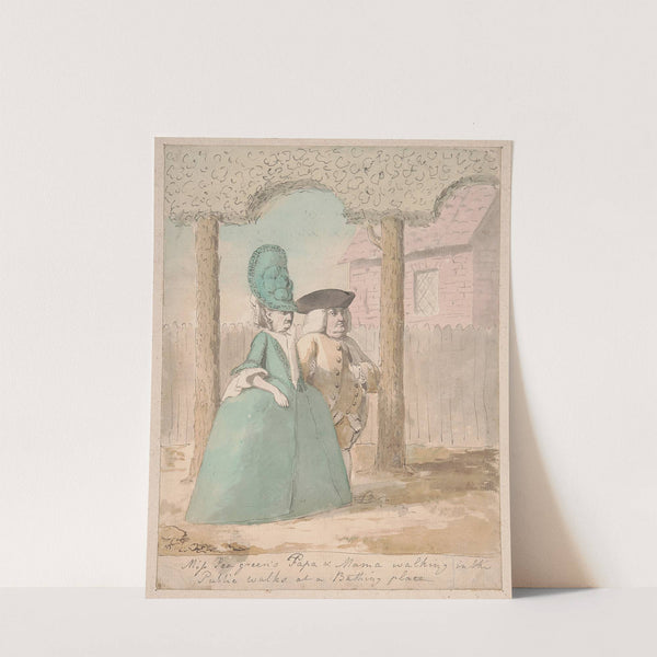 Miss Peagreen's Papa & Mama Walking in the Public Walks at a Bathing Place by Nathaniel Dance Holland