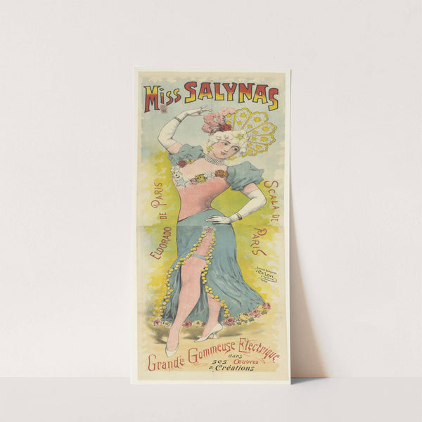 Miss Salynas, Eldorado de Paris, Scala de Paris, grande gommeuse électrique dans ses oeuvres et créations (1895) by Imp. Charles Lévy