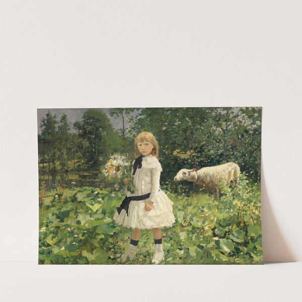 Miss Strobbe in a Park by Jean-Baptiste Degreef