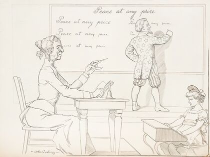 Miss Woodrina; Samuel, your copy gets weaker and weaker. – Oh, I’m tired copyin’ these same old words (1916)