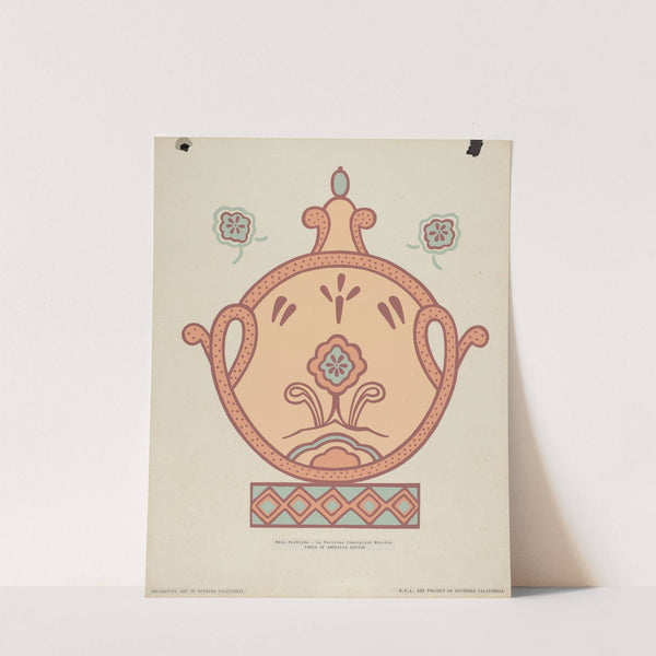 Mission La Purisima Concepcion Wall Painting from the portfolio Decorative Art of Spanish California by American 20th Century