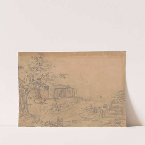 Mississippi state line near Corinth, April 1862 (1862) by Adolph Metzner