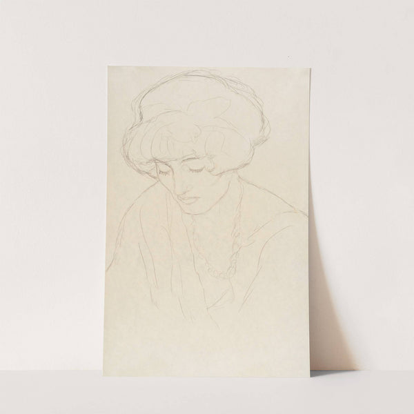 Mit gesenktem Blick (1916) by Gustav Klimt