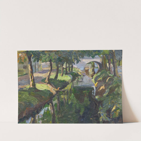 Mit Kastanien bestandener Kanal (1909) by Hermann Stenner