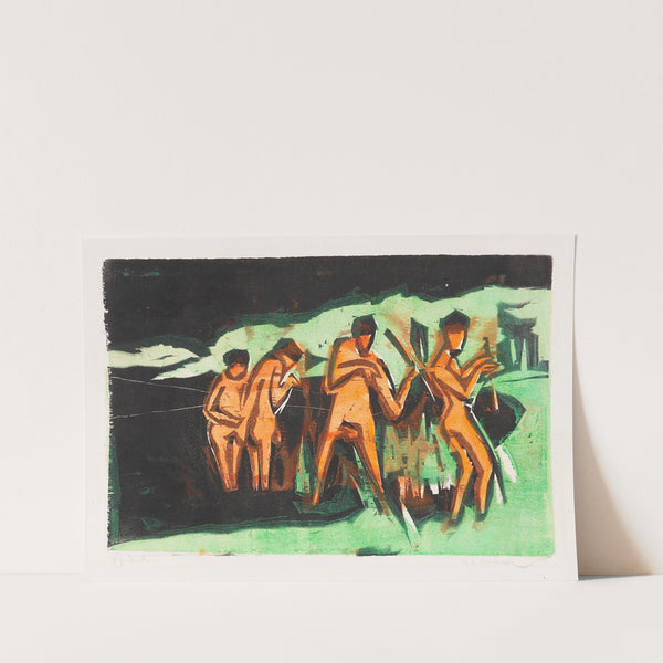 Mit Schilf werfende Badende (1909) by Ernst Ludwig Kirchner