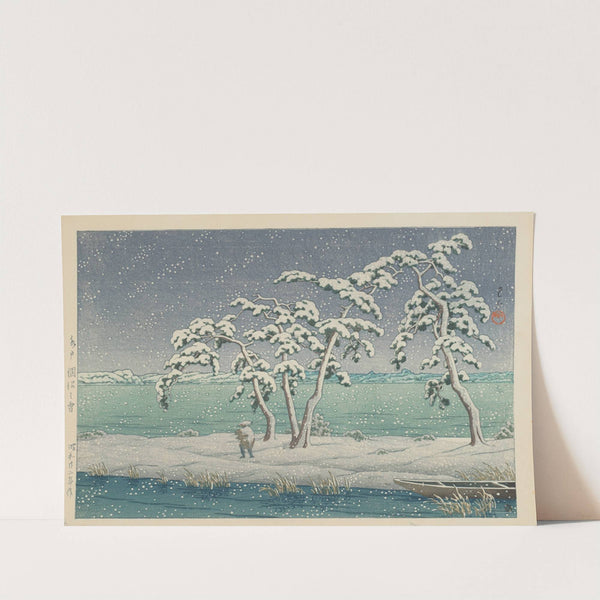 Mito Hinuma no yuki (Snow at Hinuma Swamp in Mito) (1947) by Kawase Hasui