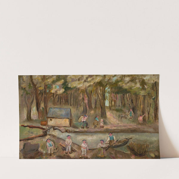 Młyn nad rzeką (1917) by Tadeusz Makowski