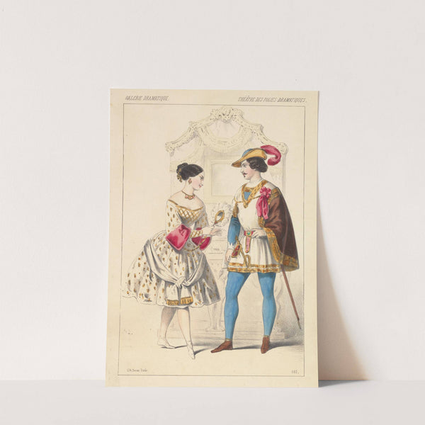 Mme. Legros, rôle de la Coquetterie; Leriche, rôle du Prince Robert, dans Les quenouilles de verre by Alexandre Lacauchie