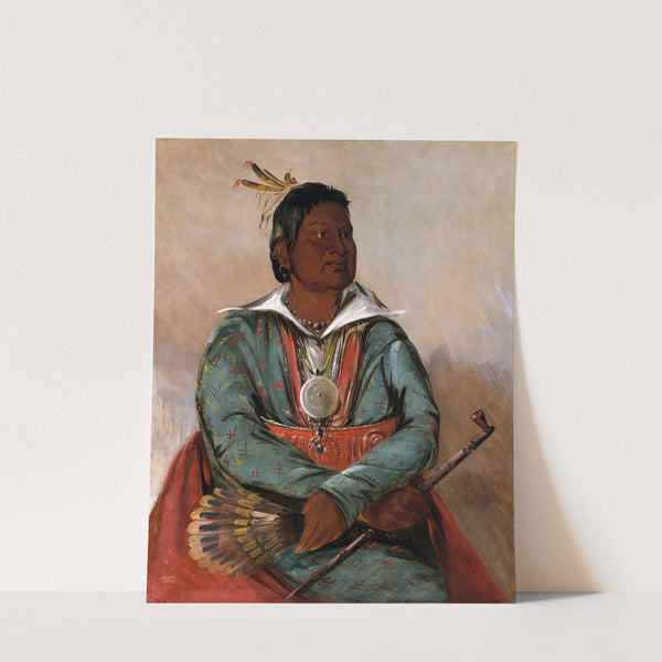 Mó-Sho-La-Túb-Bee, He Who Puts Out And Kills, Chief of The Tribe (1834) by George Catlin