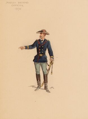 Mobiles bretons, officier, 1870