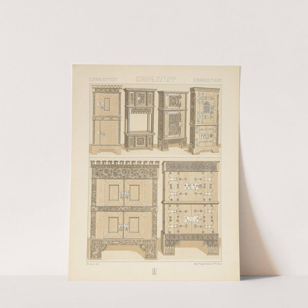 Mobilier d’apparat – armoires – coffres-forts, credences (1876-1888) by Auguste Racinet