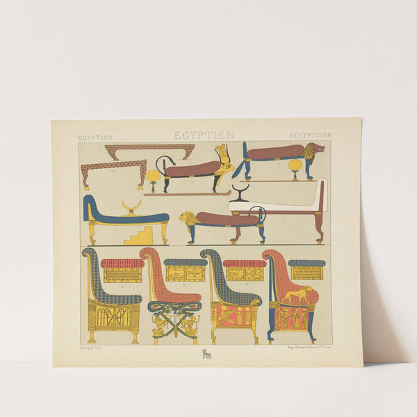 Mobilier;lits, divans et trônes (1876-1888) by Auguste Racinet