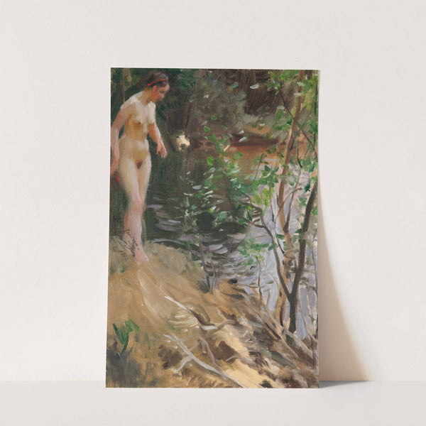 Model at Shore (1912) by Anders Zorn