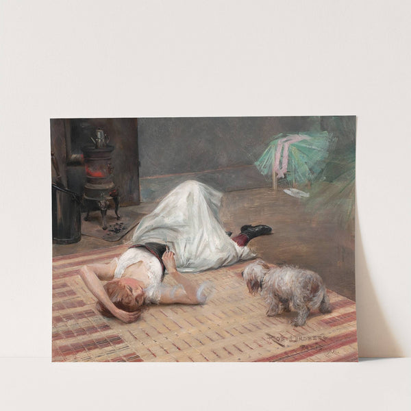 Model having a cigarette by Robert Lundberg