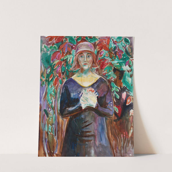 Model in the Garden (1930) by Edvard Munch