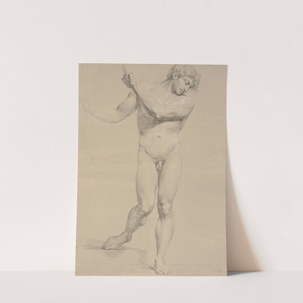 Model stående en face, med løftede arme (1745 – 1802) by Jens Juel