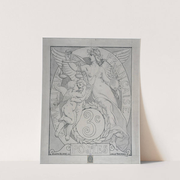 Modèle de timbre de 3 centimes by Joseph Blanc