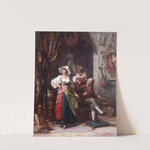 Modèles dans un atelier, pendant l'absence du peintre by Auguste Dutuit