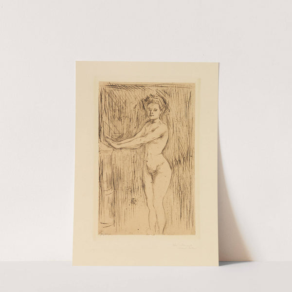 Modell, seine Hände wärmend (1896) by Edvard Munch
