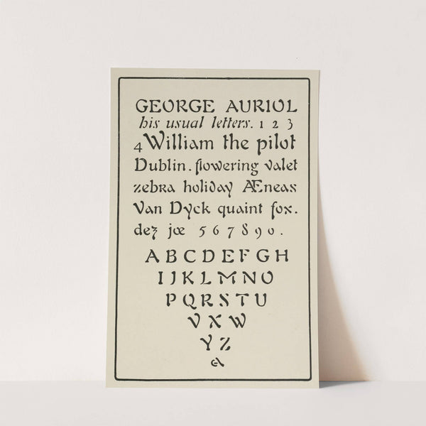 Modern French Capitals 'Cursive' by Frank Chouteau Brown