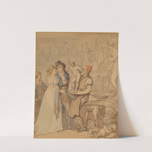 Moderns Reflecting on the Works of the Ancients by Thomas Rowlandson