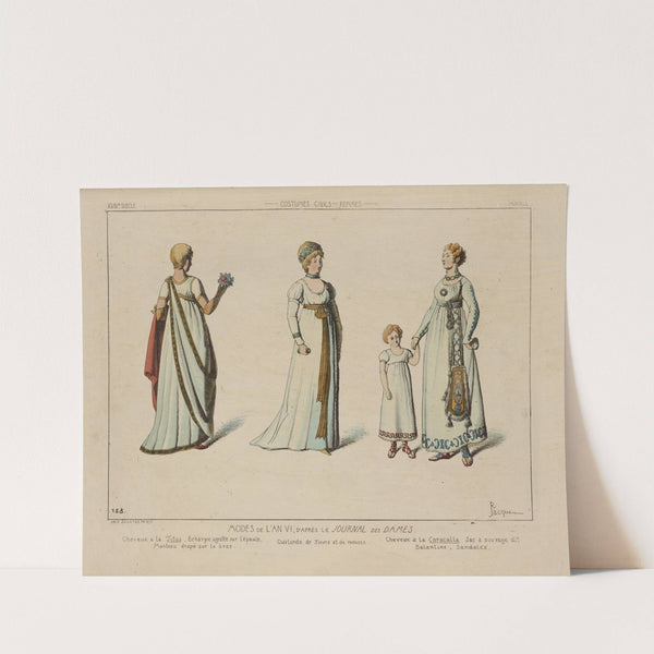 Modes de l'an VI, d'apres le Journal des Dames by Raphaël Jacquemin