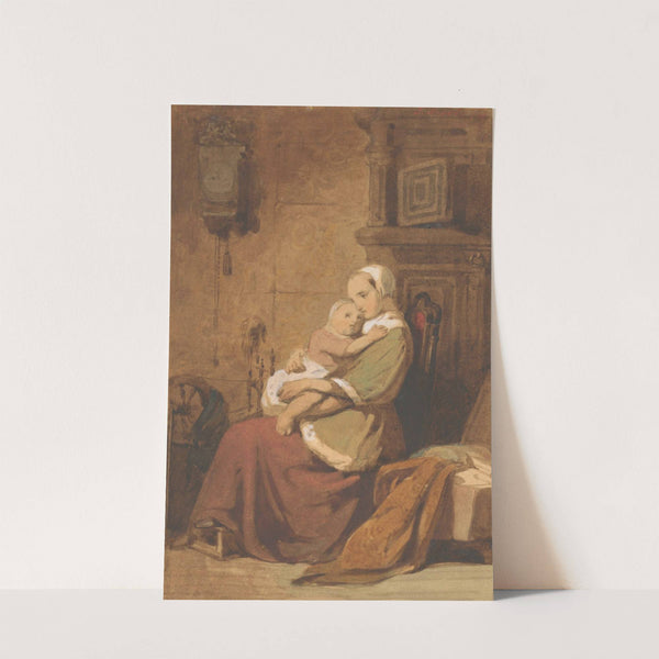 Moeder en kind in een interieur by Jacob Spoel