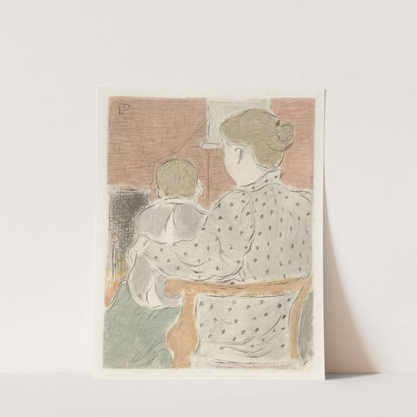 Moeder met kind (1915) by Lucien Pissarro